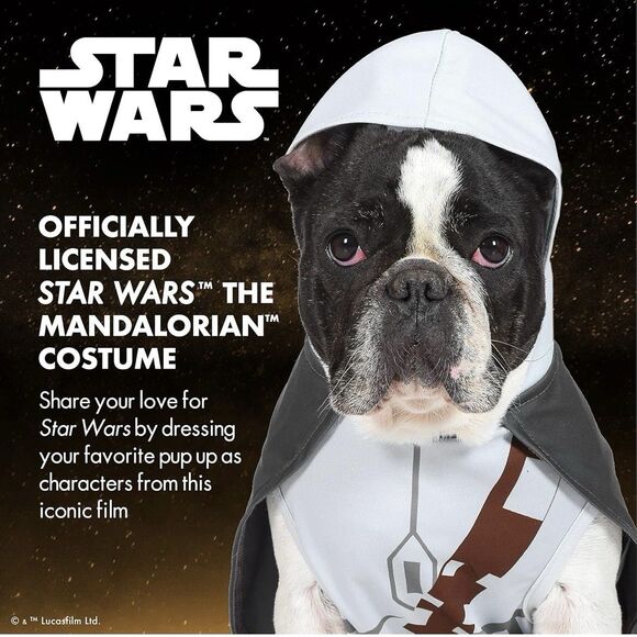 NEW Star Wars MANDALORIAN Dog Halloween Costume Pet Apparel by Fetch SMALL - Picture 4 of 6